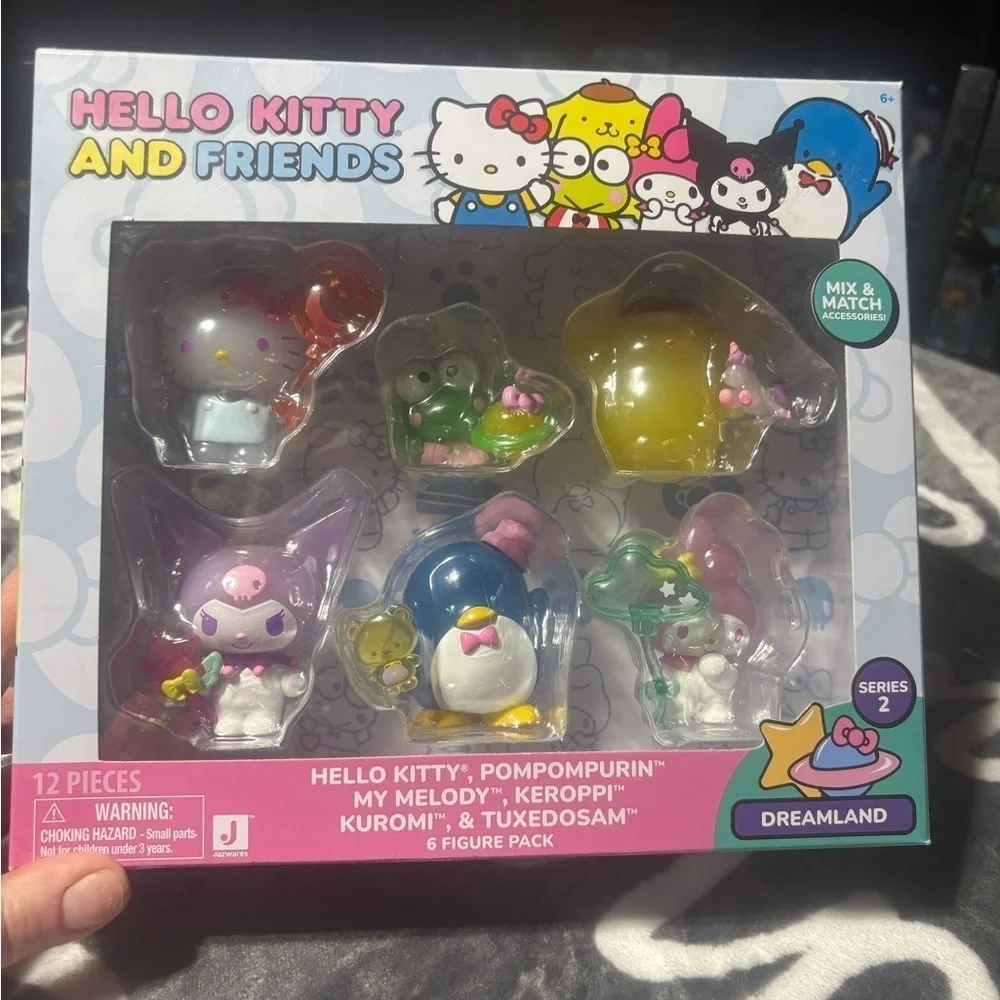 Hello Kitty and Friends, 2” Figure 6-Pack - Removable Salty Accessories